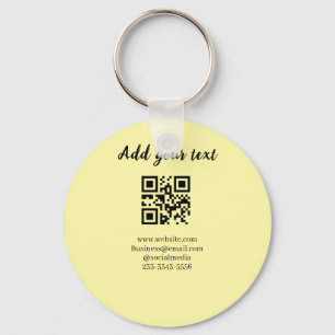 Porte-clés code QR personnalisé simple ajoutez votre nom text