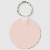Porte-clés Code QR personnalisé Texte moderne Blush rose (Verso)