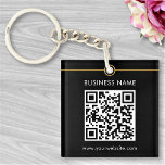 Porte-clés Code QR personnalisé Texte moderne Noir Blanc<br><div class="desc">Téléchargez un code QR, ajoutez du texte et créez facilement votre porte - clé personnalisé. Cliquez sur CUSTOMISER PLUS LOIN pour modifier la couleur arrière - plan ou la couleur du texte. Vous pouvez TRANSFÉRER ce DESIGN sur d'autres produits Zazzle et l'ajuster à la plupart des articles Zazzle. Les conceptions...</div>