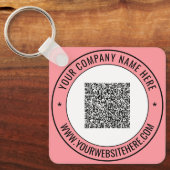 Porte-clés Code QR personnalisé Texte Porte - clé professionn (Recto)