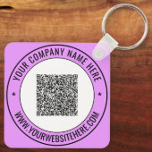 Porte-clés Code QR personnalisé Texte Porte - clé professionn (Verso)