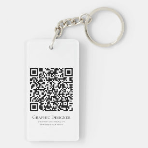 Porte-clés Code QR photo Entreprise d'affaires