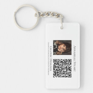 Porte-clés Code QR photo Entreprise Société Grand