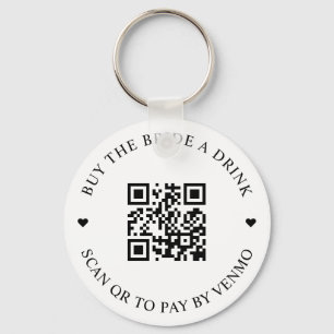 Porte-clés Code QR pour Offrir un Verre à la Mariée
