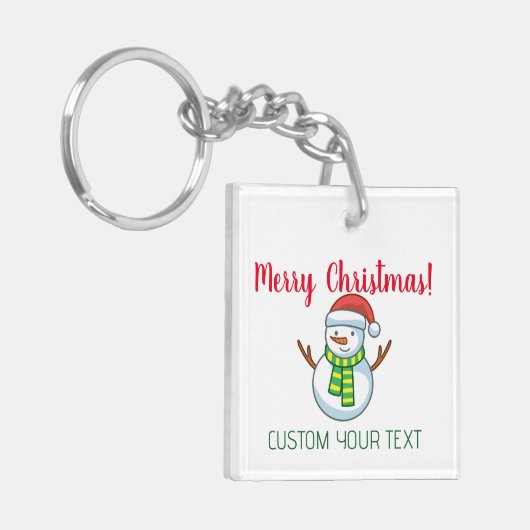 Porte-clés Code QR professionnel Noël personnalisé (Devant gauche)