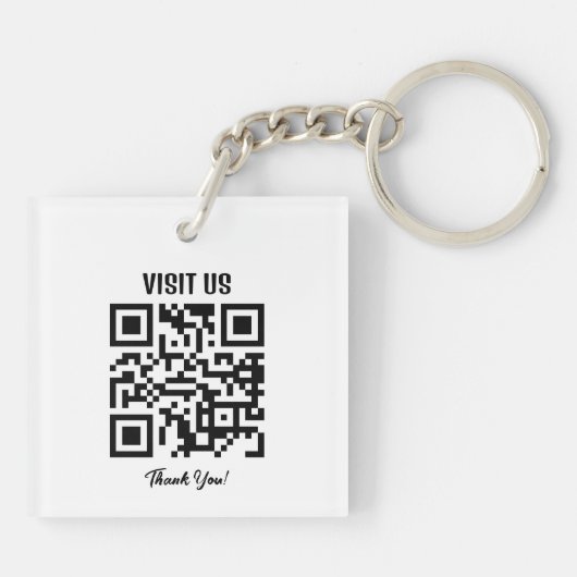 Porte-clés Code QR professionnel Noël personnalisé (Dos)