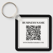 Porte-clés Code QR professionnel | Noir & Blanc (Recto)