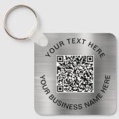 Porte-clés Code QR Promotionnel Argent (Recto)