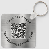 Porte-clés Code QR Promotionnel Argent (Dos)