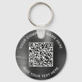 Porte-clés Code QR promotionnel argent moderne (Recto)