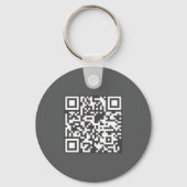 Porte-clés Code QR Promotionnel Entreprise Gris (Verso)