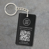 Porte-clés Code QR promotionnel noir