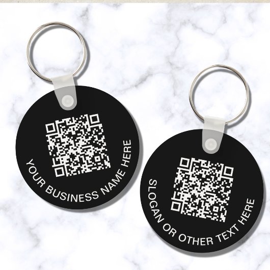 Porte-clés Code QR Promotionnel Noir