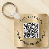 Porte-clés Code QR promotionnel Or