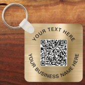 Porte-clés Code QR promotionnel Or (Recto)