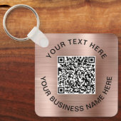 Porte-clés Code QR promotionnel Rose Gold (Recto)