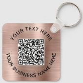 Porte-clés Code QR promotionnel Rose Gold (Dos)