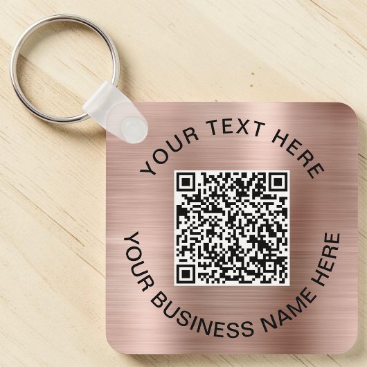 Porte-clés Code QR promotionnel Rose Gold