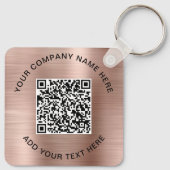 Porte-clés Code QR Promotionnel Rose Gold (Dos)