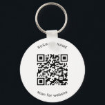 Porte-clés Code QR promotionnel simple pour l'entreprise<br><div class="desc">Porte - clé personnalisé avec votre code QR avec votre nom d'entreprise ci-dessus et votre message ci-dessous. Ces porte - clés simples font de grands objets promotionnels pour donner aux clients, aux employés ou comme échange lors de salons et d'événements. Amusez-vous avec votre marketing et votre publicité. Ces Porte -...</div>