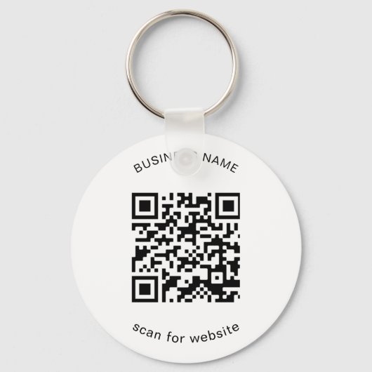 Porte-clés Code QR promotionnel simple pour l'entreprise (Recto)