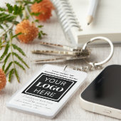 Porte-clés Code QR promotionnel utile pour l'entreprise (Devant droit)