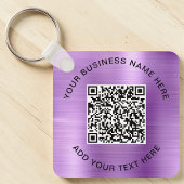 Porte-clés Code QR Promotionnel Violet