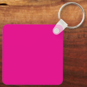 Porte-clés Code QR rose chaud et blanc (Verso)