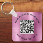 Porte-clés Code QR Rose Promotional (Recto)