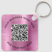 Porte-clés Code QR Rose Promotional (Dos)