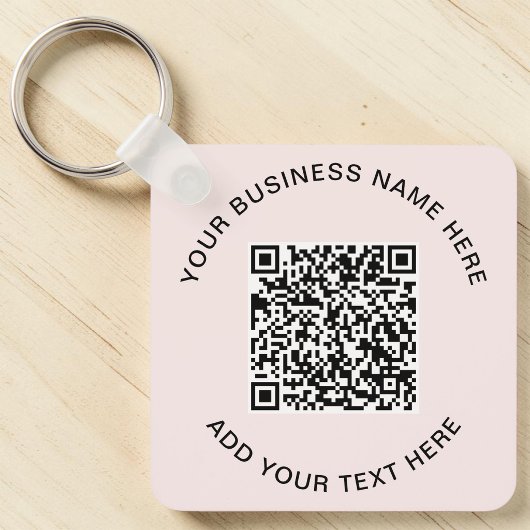 Porte-clés Code QR Rose Promotionnel