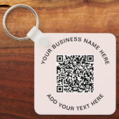 Porte-clés Code QR Rose Promotionnel (Recto)