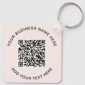 Porte-clés Code QR Rose Promotionnel (Dos)