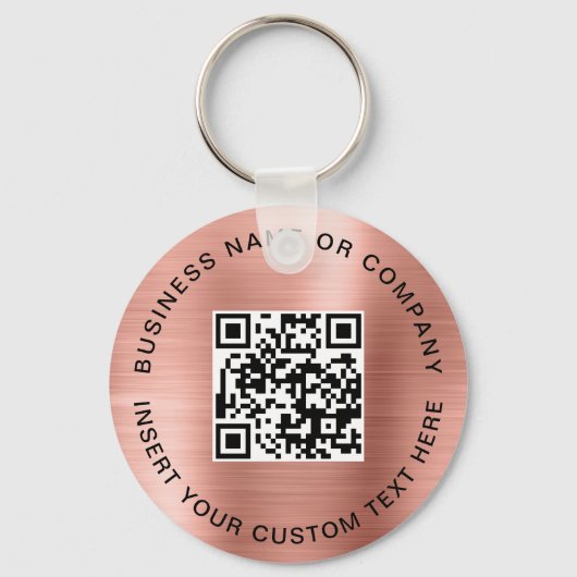 Porte-clés Code QR rose vif Entreprise moderne (Recto)