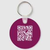 Porte-clés Code QR rouge Entreprise promotionnelle (Verso)