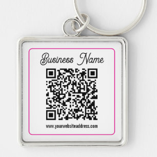 Porte-clés Code QR scannable avec écriture manuscrite en scri