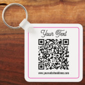 Porte-clés Code QR scannable avec écriture manuscrite en scri (Recto)
