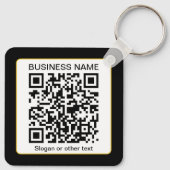 Porte-clés Code QR scannable modifiable + Nom de votre entrep (Dos)