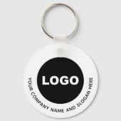 Porte-clés Code QR simple de logo promotionnel d'entreprise (Recto)