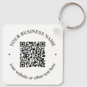 Porte-clés Code QR téléchargé Plus Texte circulaire modifiabl (Dos)