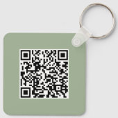 Porte-clés Code QR Vert Sauge Moderne pour Promotion d'Entrep (Dos)