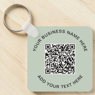 Porte-clés Code QR Vert Sauge Promotionnel