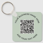 Porte-clés Code QR Vert Sauge Promotionnel (Recto)