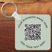 Porte-clés Code QR Vert Sauge Promotionnel (Recto)