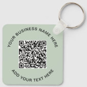 Porte-clés Code QR Vert Sauge Promotionnel (Dos)