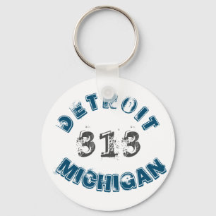 Porte-clés Code régional du Michigan de Detroit