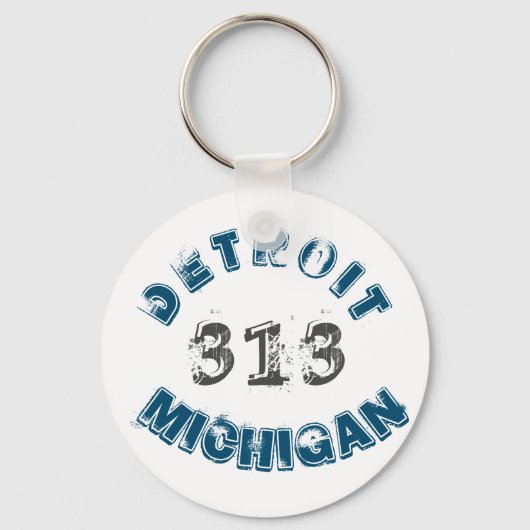 Porte-clés Code régional du Michigan de Detroit (Recto)