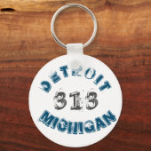 Porte-clés Code régional du Michigan de Detroit (Recto)