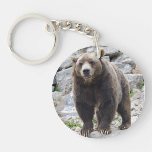 Porte-clés Codiak Bear Standing on a Rock