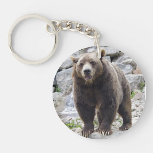 Porte-clés Codiak Bear Standing on a Rock (Devant)